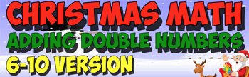 Christmas math double numbers 6-10