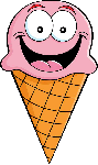 ice cream cone smiling