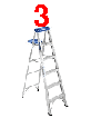 ladder with red number 3 on top