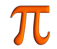 pi symbol orange