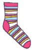 colorful cartoon sock