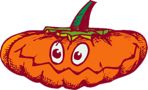 pumpkin cartoon squished