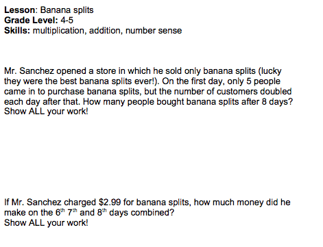 banana split exemplar
