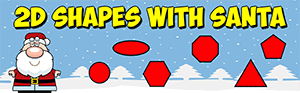 2D Geometry Shapes With Santa