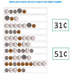 Coin Match Worksheet 1 - Mr. R.'s World of Math