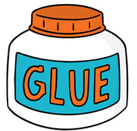 glue cartoon