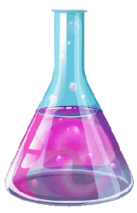 purple beaker