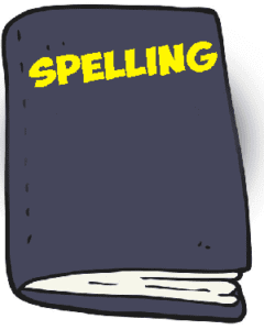 spelling book cartoon