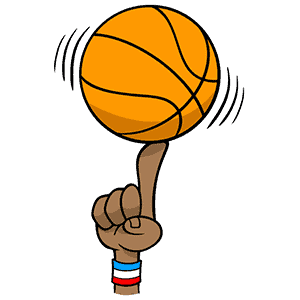 basketball spinning on finger