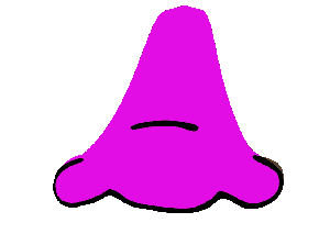 nose cartoon purple